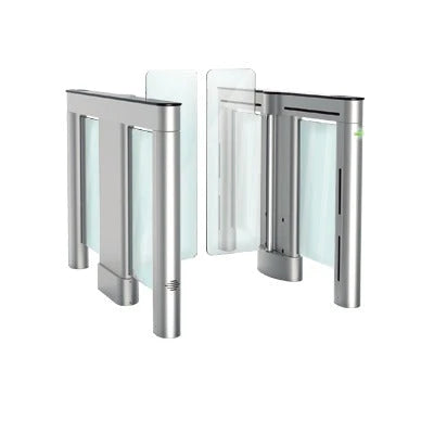 TORNIQUETE ÓPTICO BIDIRECCIONAL SERIE SUPERVISOR 5000 / EL MÁS ESTÉTICO Y DELGADO DEL MERCADO / HOJAS DE CRISTAL DE 35".-Torniquetes y Puertas de Cortesía-ALVARADO-SU-5000-LA-SS-Bsai Seguridad & Controles