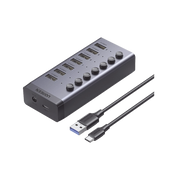 HUB DE 1 PUERTO USB3.0 A 7 PUERTOS USB3.0, VELOCIDAD DE TRANSFERENCIA HASTA 5GBPS-Megafonia y Audioevacuacion-UGREEN-Bsai Seguridad & Controles