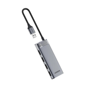 HUB USB-A 3.2 GEN1 4 EN 1 | 4 PUERTOS USB-A (5GBPS) | CARCASA ABS + PC | SOPORTA OTG | LUZ INDICADORA LED | CABLE DE NYLON TRENZADO DE 20CM (MAS DE 20000 FLEXIONES) | INTERFAZ NIQUELADA | COLOR GRIS METALIZADO.-Accesorios Generales-UGREEN-Bsai Seguridad & Controles