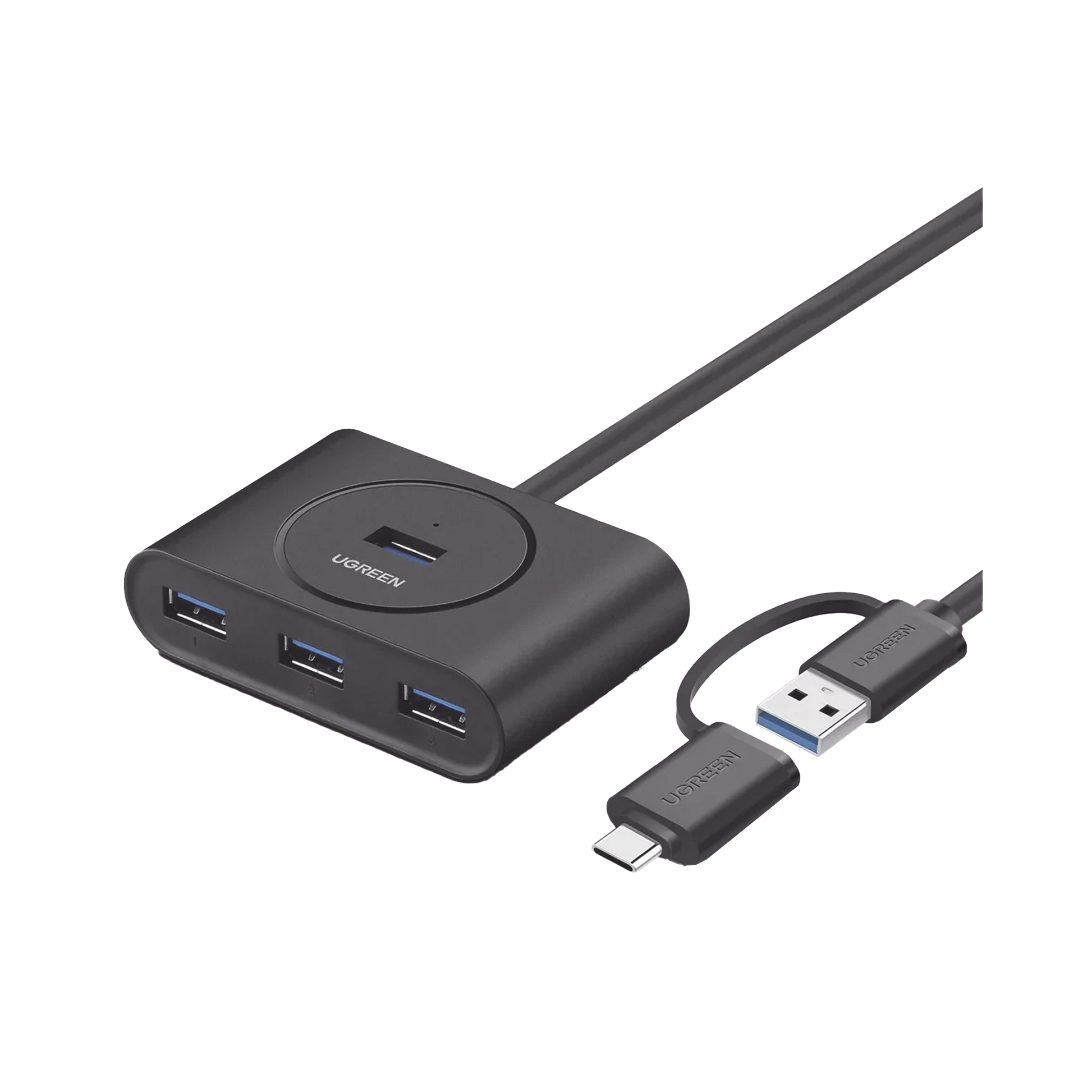 HUB USB-A/C 3.0 4 EN 1 | CON CONECTOR USB-C | 4 PUERTOS USB-A 3.0 (5GBPS) | CABLE DE 25CM | INDICADOR LED | IDEAL PARA TRANSFERENCIA DE DATOS | ENTRADA MICRO USB PARA ALIMENTAR EQUIPOS DE MAYOR CONSUMO.-Accesorios Generales-UGREEN-40850-Bsai Seguridad & Controles