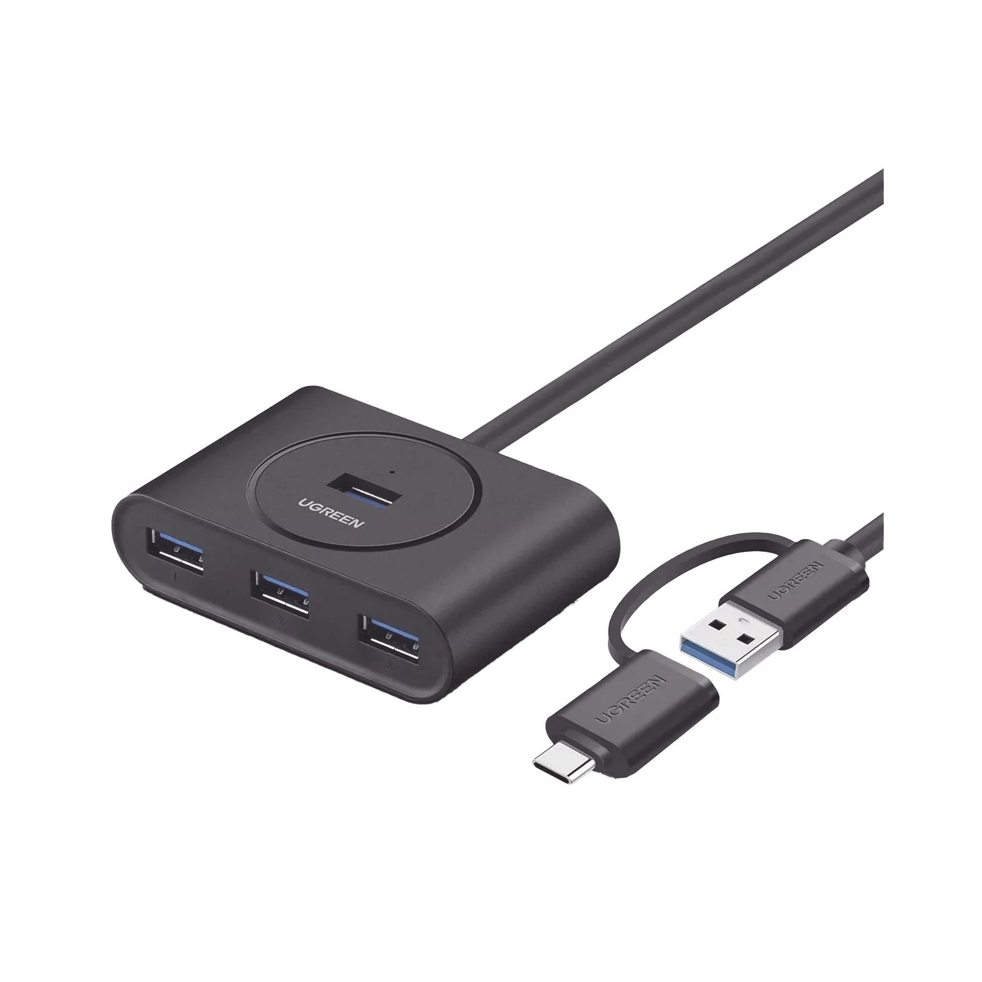 HUB USB-A/C 3.0 4 EN 1 | CON CONECTOR USB-C | 4 PUERTOS USB-A 3.0 (5GBPS) | CABLE DE 25CM | INDICADOR LED | IDEAL PARA TRANSFERENCIA DE DATOS | ENTRADA MICRO USB PARA ALIMENTAR EQUIPOS DE MAYOR CONSUMO.-Accesorios Generales-UGREEN-40850-Bsai Seguridad & Controles