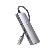 HUB USB-C 3.2 4 EN 1 | 2 PUERTOS USB-C 3.2 (10 GBPS) | 2 PUERTOS USB-A 3.2 (10 GBPS) | ADMITE OTG | COMPATIBLE CON MACBOOK, CHORMEBOOK, IMAC, IPAD PRO, IOS, WINDOWS, MAC OS, ANDROID | CARCASA DE ALUMINIO | NYLON TRENZADO.-Accesorios Generales-UGREEN-30758-Bsai Seguridad & Controles