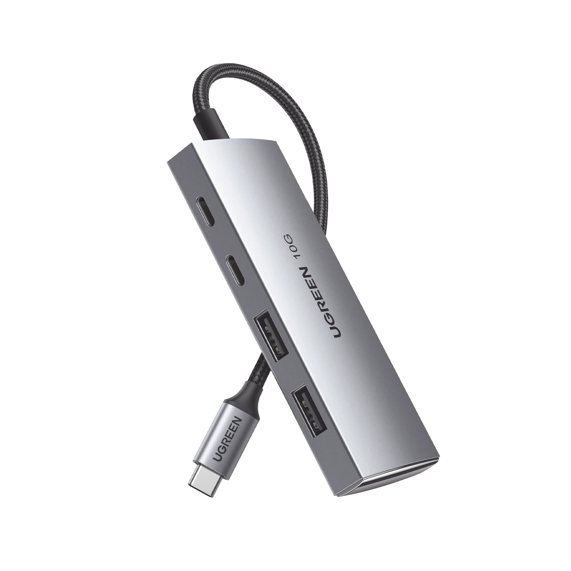 HUB USB-C 3.2 4 EN 1 | 2 PUERTOS USB-C 3.2 (10 GBPS) | 2 PUERTOS USB-A 3.2 (10 GBPS) | ADMITE OTG | COMPATIBLE CON MACBOOK, CHORMEBOOK, IMAC, IPAD PRO, IOS, WINDOWS, MAC OS, ANDROID | CARCASA DE ALUMINIO | NYLON TRENZADO.-Accesorios Generales-UGREEN-30758-Bsai Seguridad & Controles