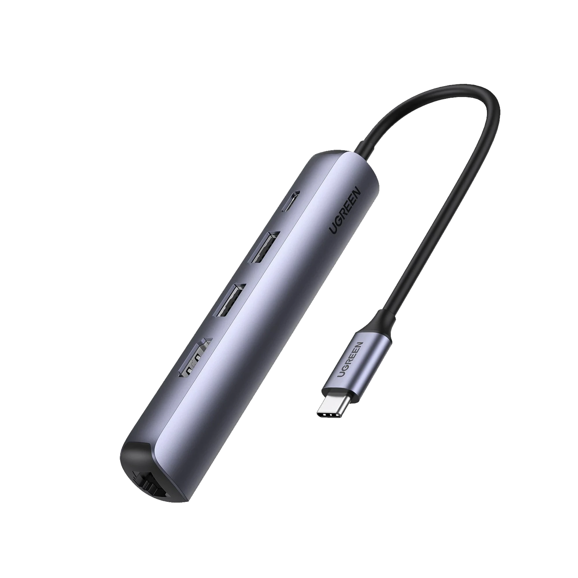 HUB USB-C ULTRADELGADO 5 EN 1 2XUSB3.0+HDMI+RJ45+PD-Megafonia y Audioevacuacion-UGREEN-Bsai Seguridad & Controles