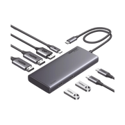 HUB USB-C (DOCKING REVODOK 308) 8 EN 1 | 2 PUERTOS HDMI 4K@60HZ | 1 PUERTO DISPLAYPORT 4K@60HZ 2 USB-A 10GBPS) | 2 USB-C (10GBPS) | USB-C PD CARGA 100W | CHIP DE ULTIMA GENERACION | CARCASA DE ALUMINIO.-Accesorios Generales-UGREEN-35625-Bsai Seguridad & Controles