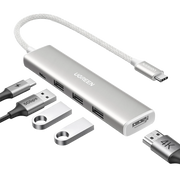 HUB USB-C (DOCKING REVODOK) 5 EN 1 | HDMI 2.0 4K@30HZ | 3 USB-A 3.0 (5GBPS) | USB-C PD CARGA 100W | CHIP DE ÚLTIMA GENERACIÓN | CABLE DE NYLON TRENZADO DE 25 CM | CARCASA DE ALUMINIO | COLOR BLANCO.-Accesorios Generales-UGREEN-35580-Bsai Seguridad & Controles