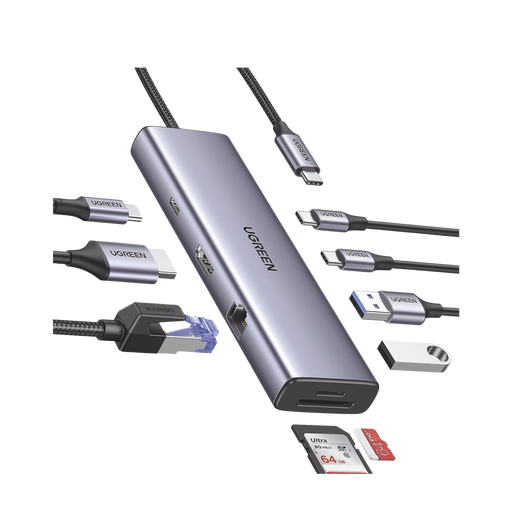 HUB USB-C (DOCKING REVODOK) 9 EN 1 | 2 USB-A 3.0 (5GBPS) | 2 USB-C (5GBPS) | USB-C PD CARGA 100W | HDMI 4K@60HZ | RJ45 (GIGABIT ETHERNET) | LECTOR TARJETAS SD + MICRO SD (TF) SIMULTÁNEO | CHIP DE ÚLTIMA GENERACIÓN | CAJA DE ALUMINIO.-PC y Smartphones-UGREEN-15375-Bsai Seguridad & Controles