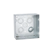 CAJA CUADRADA 4 11/16 X 4 11/16"/ PROFUNDIDAD 2- 1/8"/ CUENTA CON 6 ENTRADA DE 1 1/4"/ 1 ENTRADA DE 1/2" / 3 TKO (1/2"-3/4").