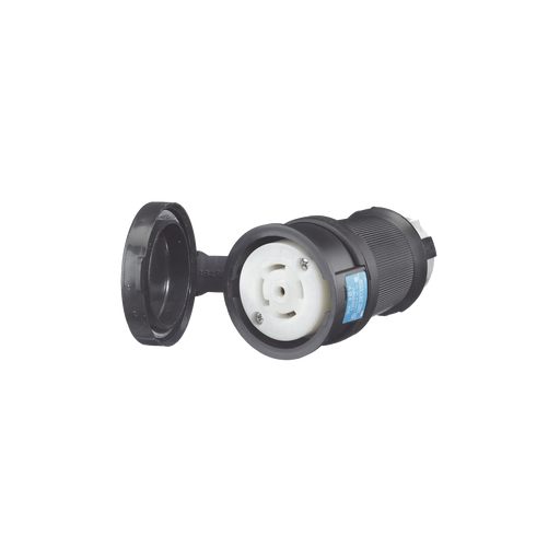 CONECTOR INDUSTRIAL CON BLOQUEO DE MEDIA VUELTA / 30 A 120/208 V CA / NEMA L21-30R / 4 POLOS 5 HILOS / COLOR BLANCO Y NEGRO / / GRADO INDUSTRIAL.-Cables y Conectores-HUBBELL-HUB-HBL-2813-Bsai Seguridad & Controles