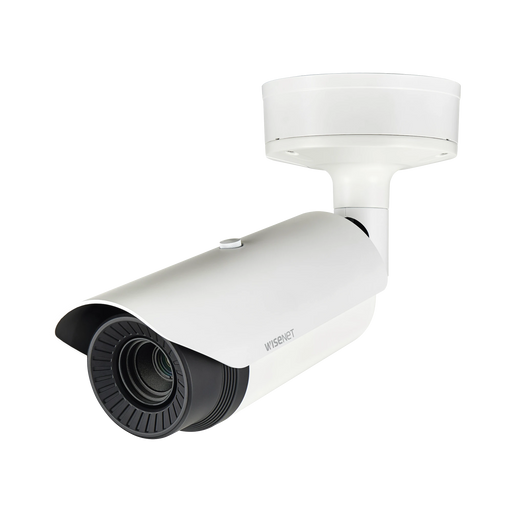 CÁMARA BULLET ANTIVANDÁLICA TÉRMICA IP / RESOLUCIÓN 640 X 480 / LENTE 13 MM / H.265 & WISESTREAM II /-Cámaras IP-Hanwha Techwin Wisenet-TNO-4030TR-Bsai Seguridad & Controles