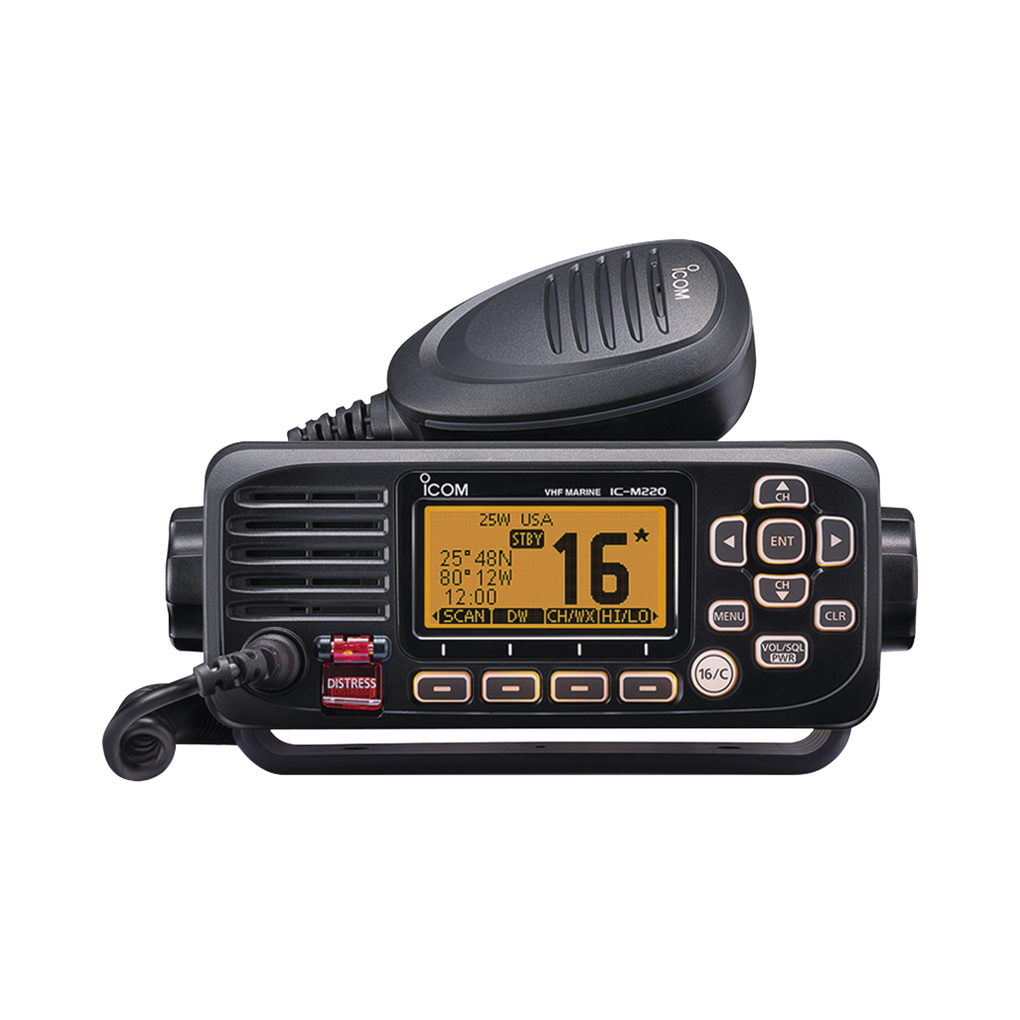 RADIO MÓVIL MARINO ICOM, TX: 156.025-157.425MHZ, RX: 156.050-163.275MHZ, 25W DE POTENCIA, SUMERGIBLE IPX7 INCLUYE: MICRÓFONO, CABLE DE ALIMENTACIÓN Y ACCESORIOS