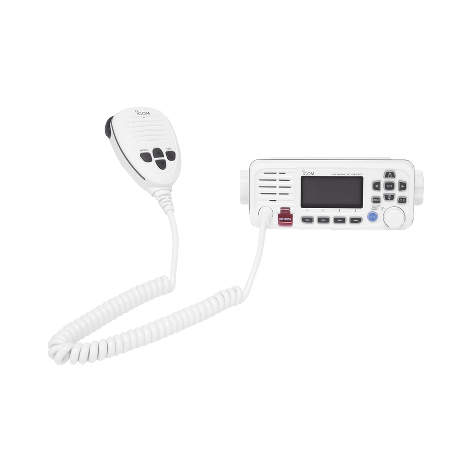 RADIO MÓVIL MARINO ICOM, COLOR BLANCO, CLASE D DSC. TX: 156.025 - 157.425 MHZ, RX: 156.050 - 163.275 MHZ, GPS INTERCONSTRUIDO, 25W DE POTENCIA, SUMERGIBLE IPX7 INCLUYE MICRÓFONO Y CABLE DE ALIMENTACIÓN