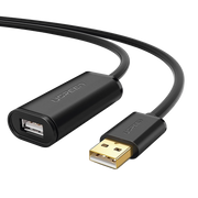 CABLE DE EXTENSIÓN ACTIVO USB 2.0 / 10 METROS / MACHO-HEMBRA / BOOSTER INDIVIDUAL FE1.1S INCORPORADO / VELOCIDAD DE HASTA 480 MBPS / IDEAL PARA IMPRESORAS, CONSOLAS , WEBCAM, ETC.-PC y Smartphones-UGREEN-Bsai Seguridad & Controles