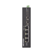 SWITCH INDUSTRIAL NO ADMINISTRABLE GIGABIT / 3 PUERTOS GIGABIT POE+ (30 W) + 1 PUERTO GIGABIT POE++ (60 W) / 2 PUERTOS SFP / 65 W TOTAL / 48 A 57 VCD / IDEAL PARA PROYECTOS-Energía-HIKVISION-Bsai Seguridad & Controles