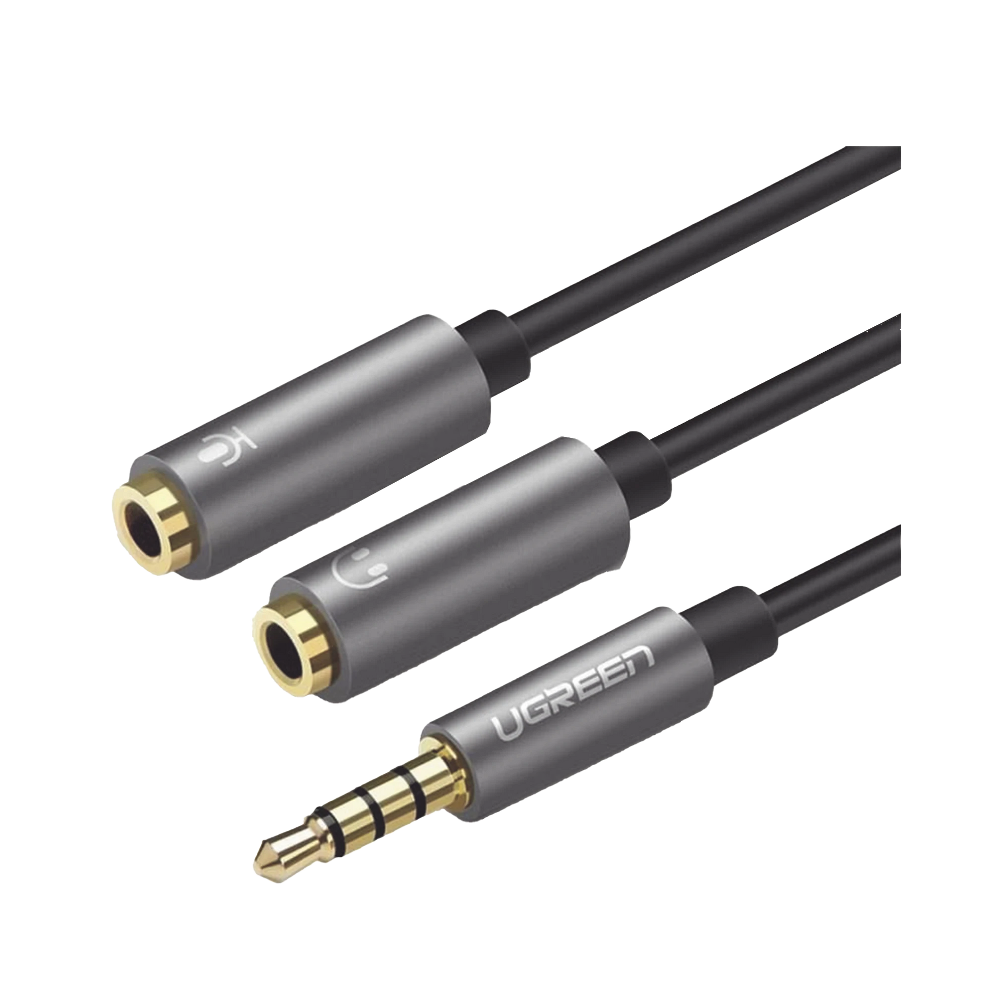 CABLE DIVISOR EN Y / DE 3.5 MM MACHO A DOS SALIDAS DE 3.5 MM HEMBRA / CTIA, TRS / NÚCLEO DE COBRE / TPE / LONGITUD 20 CM / IDEAL PARA SEPARAR EL MICRÓFONO DE LOS AURICULARES-Accesorios Generales-UGREEN-Bsai Seguridad & Controles