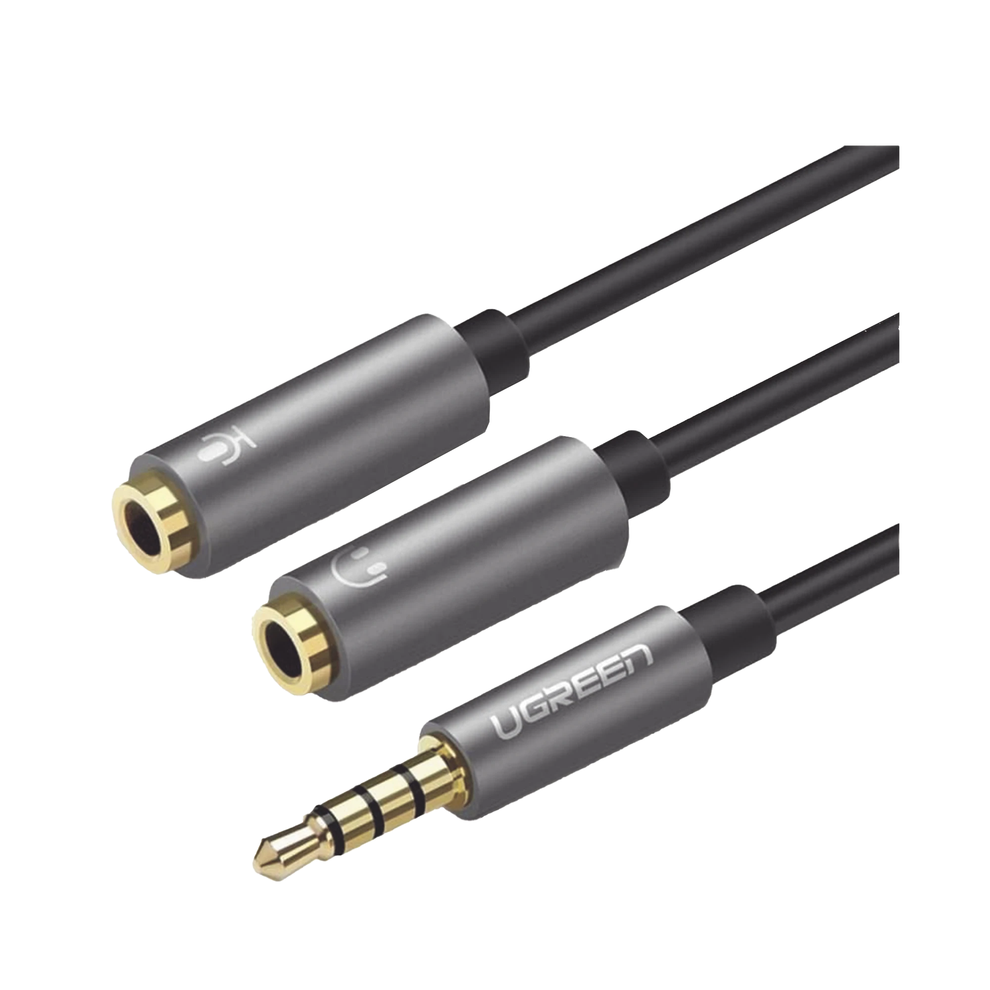 CABLE DIVISOR EN Y / DE 3.5 MM MACHO A DOS SALIDAS DE 3.5 MM HEMBRA / CTIA, TRS / NÚCLEO DE COBRE / TPE / LONGITUD 20 CM / IDEAL PARA SEPARAR EL MICRÓFONO DE LOS AURICULARES-Accesorios Generales-UGREEN-Bsai Seguridad & Controles