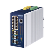 SWITCH INDUSTRIAL CAPA 3 DE 8 PUERTOS 10/100/1000T POE 802.3BT, 2 PUERTOS SFP 1 G/2.5 G, 4 PUERTOS SFP 10G, INSTALACIÓN EN PARED O PUERTO DIN.