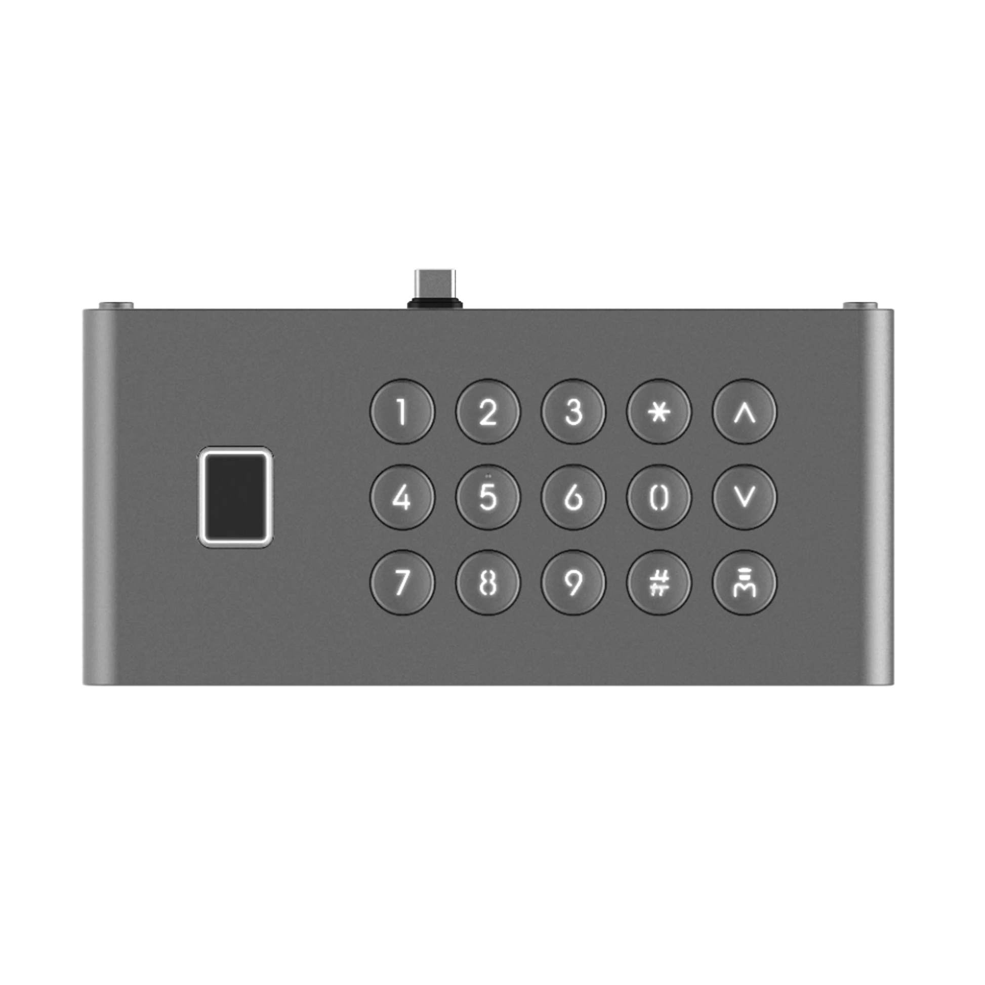 MÓDULO DE TECLADO Y HUELLA DIGITAL PARA FRENTE DE CALLE IP DS-KD9633-WBE6/ CONEXIÓN USB-C / 15 BOTONES / IP65 / IK07-Biométricos-HIKVISION-Bsai Seguridad & Controles