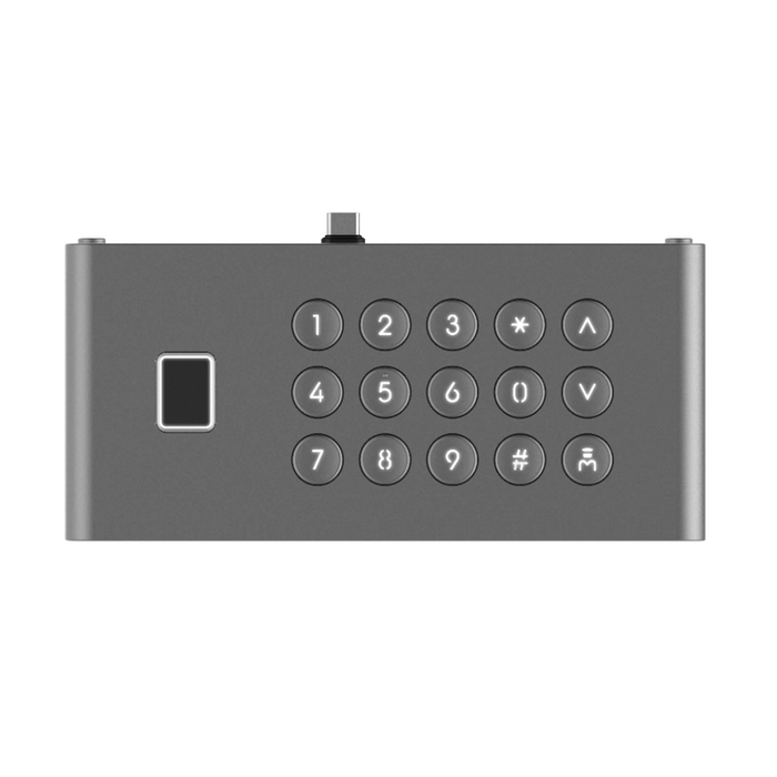 MÓDULO DE TECLADO Y HUELLA DIGITAL PARA FRENTE DE CALLE IP DS-KD9633-WBE6/ CONEXIÓN USB-C / 15 BOTONES / IP65 / IK07-Biométricos-HIKVISION-DS-KDM9633-FKP-Bsai Seguridad & Controles