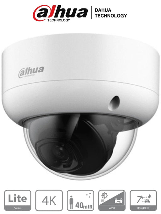 DAHUA HAC-HDBW1801EAN - CAMARA DOMO ANTIVANDALICA 4K/ 8 MEGAPIXELES/ LENTE DE 2.8MM/ 106 GRADOS DE APERTURA/ METALICA/ SUPER ADAPT/ WDR REAL DE 120 DB/ IR DE 40 METROS/ IP67/ IK10-Domo-DAHUA-DHT0300055-Bsai Seguridad & Controles