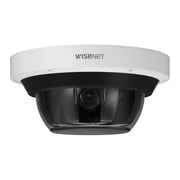 CAMARA IP MULTISENSOR 20MP (4 SENSORES DE 5MP), WDR 120 DB LENTE MOTORIZADO 4.13 - 9.4 MM 12VCC/ HPOE /IP66 /IK10-Cámaras IP-HANWHA VISION-Bsai Seguridad & Controles