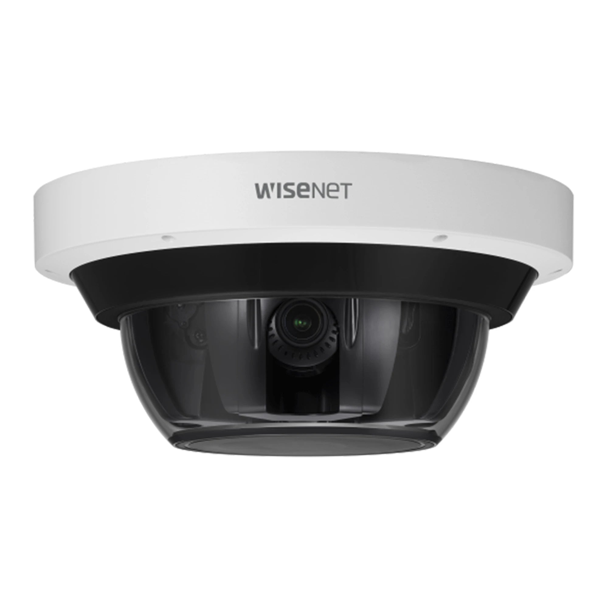 CAMARA IP MULTISENSOR 20MP (4 SENSORES DE 5MP), WDR 120 DB LENTE MOTORIZADO 4.13 - 9.4 MM 12VCC/ HPOE /IP66 /IK10-Cámaras IP-HANWHA VISION-Bsai Seguridad & Controles