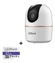 BUNDLE CÁMARA IP DH-H5A DOMO MOTORIZADO WIFI DE 5 MEGAPÍXELES CON IA, AUTOTRACKING, AUDIO BIDIRECCIONAL (MICRÓFONO Y ALTAVOZ), SIRENA, IR DE 10 M, RANURA MICROSD, DETECCIÓN DE HUMANOS/ + MEMORIA MICRO SD DE 32 BG/ #MIPRIMERIP-WiFi-DAHUA-Bsai Seguridad & Controles