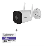 BUNDLE IPC-HFW1230DT-STW - CÁMARA IP BULLET WIFI DE 2 MEGAPIXELES/ LENTE DE 2.8 MM/ 100 GRADOS DE APERTURA/ IR DE 30 METROS/ H.265/ MICROFONO Y ALTAVOZ INTEGRADOS/ RANURA MICROSD/ IP67/ DETECCIÓN DE MOVIMIENTO/ + MEMORIA MICRO SD DE 32 GB/ #MIPRIMERIP-WiFi-DAHUA-Bsai Seguridad & Controles