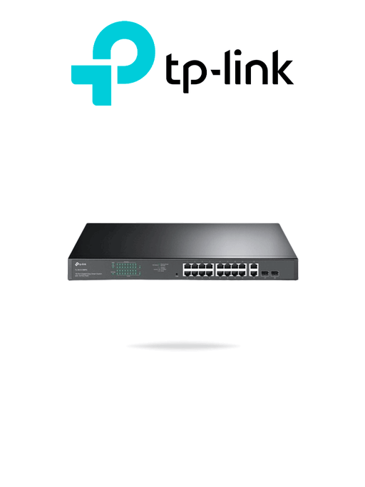 TP-LINK TL-SG1218MPE - SWITCH JETSTREAM DE 16 PUERTOS 10/100/1000MBPS Y POE AF/AT, 2 PUERTOS SFP HASTA 192W.-Switches POE-TP-LINK-TPL3720013-Bsai Seguridad & Controles