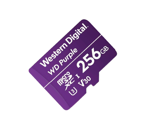 WESTERN DIGITAL WDD256G1P0C MICROSD 256GB / MICRO SDXC PURPLE SC QD101 VIDEOVIGILANCIA 24/7 CLASE 10 U1 LECT 50MB/S ESC 40MB/S-Memorias MicroSD y USB-WESTERN DIGITAL-WDC1510001-Bsai Seguridad & Controles
