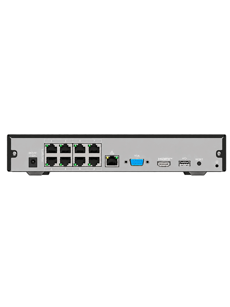 IMOU POE NVR-N118-8P-8A0E - N - NVR DE 18 CANALES / 8 CANALES POE/ H.265/ AUDIO BIDIRECCIONAL/ BUSQUEDA POR METADATOS/ H
