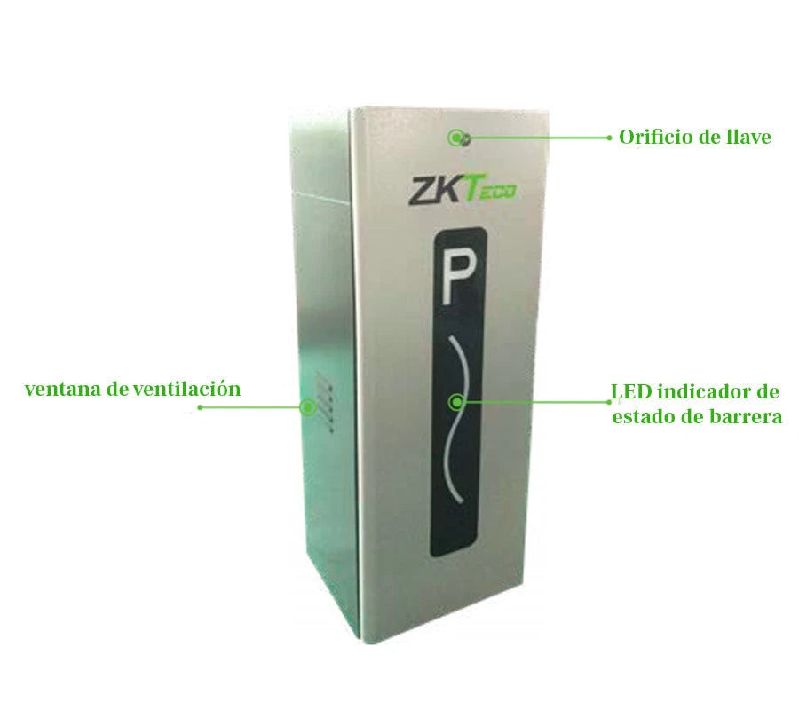 ZKTECO CMP200 - BARRERA VEHICULAR DE DOBLE DIRECCIÓN IZQ O DER/ BRAZO TELESCÓPICO DE 2.6 HASTA 4.5 METROS / 3 SEG. / GABINETE CON LUZ LED INDICADOR DE ESTADO / SISTEMA INTELIGENTE ANTI-IMPACTO/ INCLUYE 2 CONTROLES REMOTOS-Barreras Vehicular-ZKTECO-Bsai Seguridad & Controles
