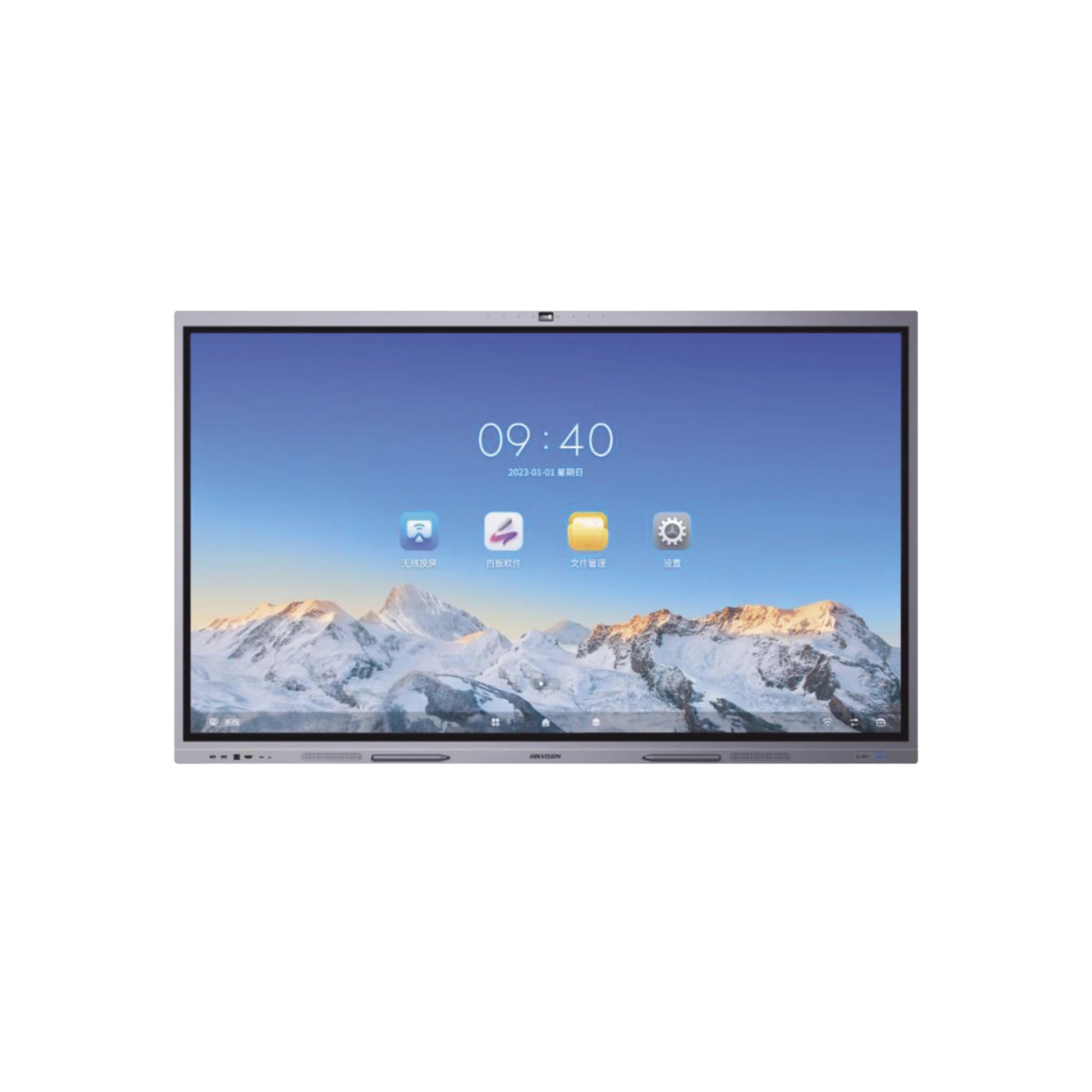 PANTALLA INTERACTIVA TOUCH DE 75" ANDROID 13 (ACTUALIZABLE A ANDRIOD 14) / CÁMARA WEB 8 MP / RESOLUCIÓN 4K / BOCINAS INTEGRADAS / ENTRADAS HDMI Y VGA / INCLUYE 2 LÁPICES PARA ESCRIBIR-VoIP - Telefonía IP - Videoconferencia-HIKVISION-Bsai Seguridad & Controles