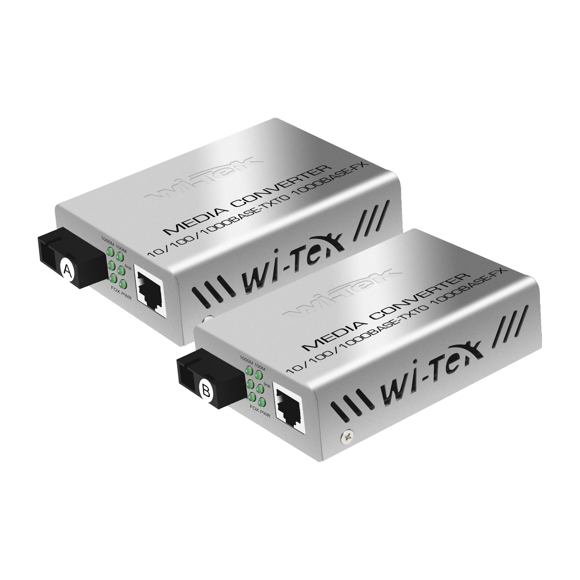 CONVERTIDOR DE MEDIOS / HASTA 25 KM / 1 PUERTO SC 1000MBPS / 1 PUERTO RJ45 1000MBPS / WL: TX 1310NM - RX 1550NM / INCLUYE 2 PIEZAS A Y B-Networking-WI-TEK-Bsai Seguridad & Controles