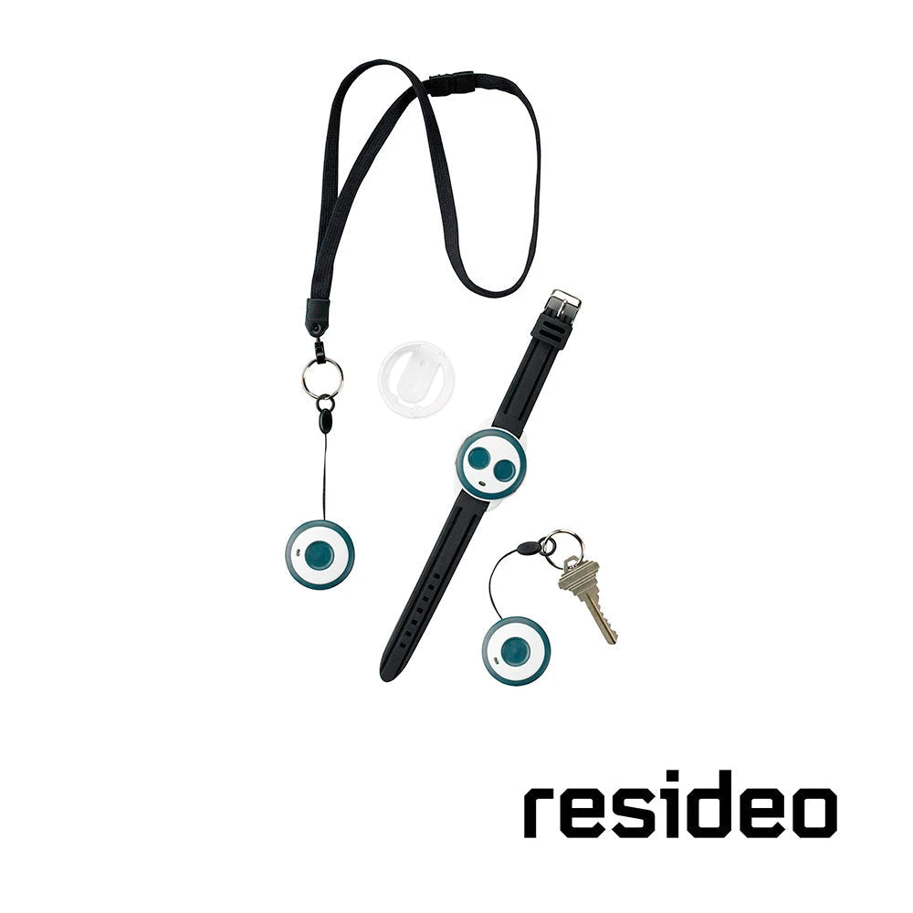 BOTON DE PANICO RESIDEO 5802WXT INALAMBRICO/ DISEÑO ELEGANTE Y COMPACTO/ DE USO PERSONAL/ TIPO PULSERA O PARA USAR EN EL CUELLO/ RESISTENTE AL AGUA/ COMPATIBLE CON EL SISTEMA INALAMBRICO RESIDEO HOME 5800 SERIES / INCLUYE BATERIA-Alarmas-RESIDEO-Bsai Seguridad & Controles