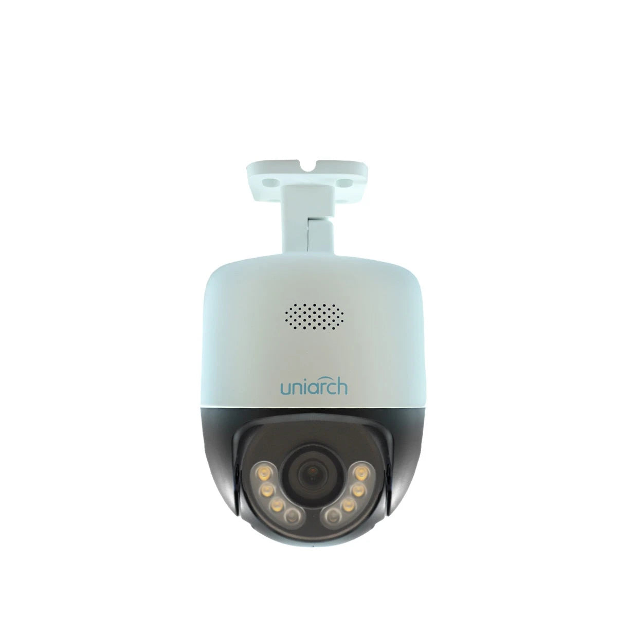 CAMARA IP PT INTERIOR EXTERIOR IPC-P213-AF40KC UNIARCH BY UNV 3MP/ ULTRA265/ LENTE 4MM / IP66 / DWDR / MICROFONO EMBEBIDO / BOCINA EMBEBIDA / SOPORTA MICRO SD 256GB / 30 MTS IR / POE + 12VDC / ANALITICAS / INCLUYE BRAZO DE PARED-C&aacute;maras IP-UNIARCH BY UNV-Bsai Seguridad & Controles