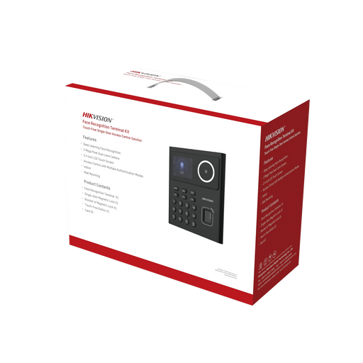 KIT WIFI DE CONTROL DE ACCESO LITE TODO INCLUIDO CON LECTOR DE ROSTROS, TARJETAS Y HUELLAS / 500 ROSTROS / COMPATIBLE CON APP HIKCONNECT / INCLUYE ELECTROIMÁN BOTÓN DE SALIDA Y MONTAJES Z Y L PARA IMÁN-Biométricos-HIKVISION-DS-KAS320-Bsai Seguridad & Controles