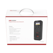 KIT DE CONTROL DE ACCESO TODO INCLUIDO CON LECTOR DE HUELLAS Y TARJETAS COMPATIBLE CON APP HIKCONNECT / INCLUYE ELECTROIMÁN BOTÓN DE SALIDA Y MONTAJES Z Y L PARA IMÁN (DS-K1T804)-Biometricos-HIKVISION-Bsai Seguridad & Controles