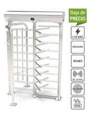 ZKTECO FHT2322 - TORNIQUETE DE CUERPO COMPLETO / PARA EXTERIORES / UN CARRIL / BIDIRECCIONAL DE 58 CM / ACERO INOXIDABLE / INCLUYE LECTORES Y PANEL INBIO PULL-Torniquetes-ZKTECO-Bsai Seguridad & Controles