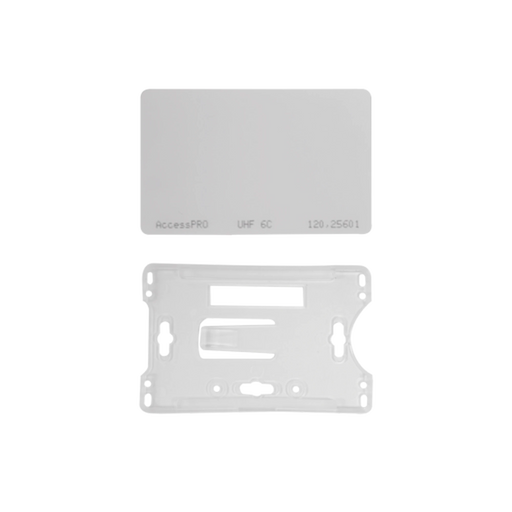 KIT DE TAG UHF TIPO TARJETA PARA LECTORAS DE LARGO ALCANCE 900 MHZ / EPC GEN 2 / ISO 18000 6C / NO IMPRIMIBLE / INCLUYE PORTA TARJETA-Lectoras y Tarjetas-ACCESSPRO-ACCESS-CARD-EPC-K-Bsai Seguridad & Controles