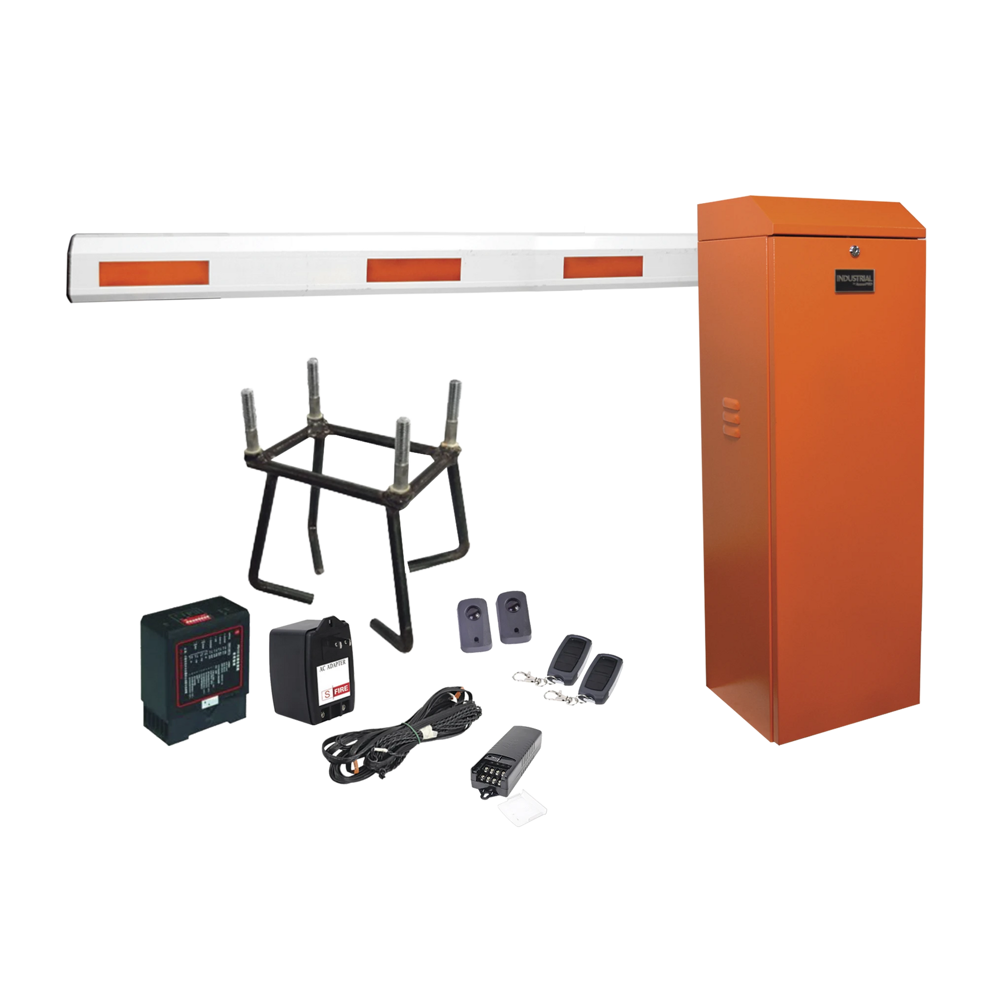KIT COMPLETO BARRERA IZQUIERDA XBF NARANJA / 3M / INCLUYE SENSOR DE MASA, TRANSFORMADOR, LAZO, ANCLA, FOTOCELDAS Y 2 CONTROLES INALÁMBRICOS-Acceso Vehicular-ACCESSPRO-Bsai Seguridad & Controles