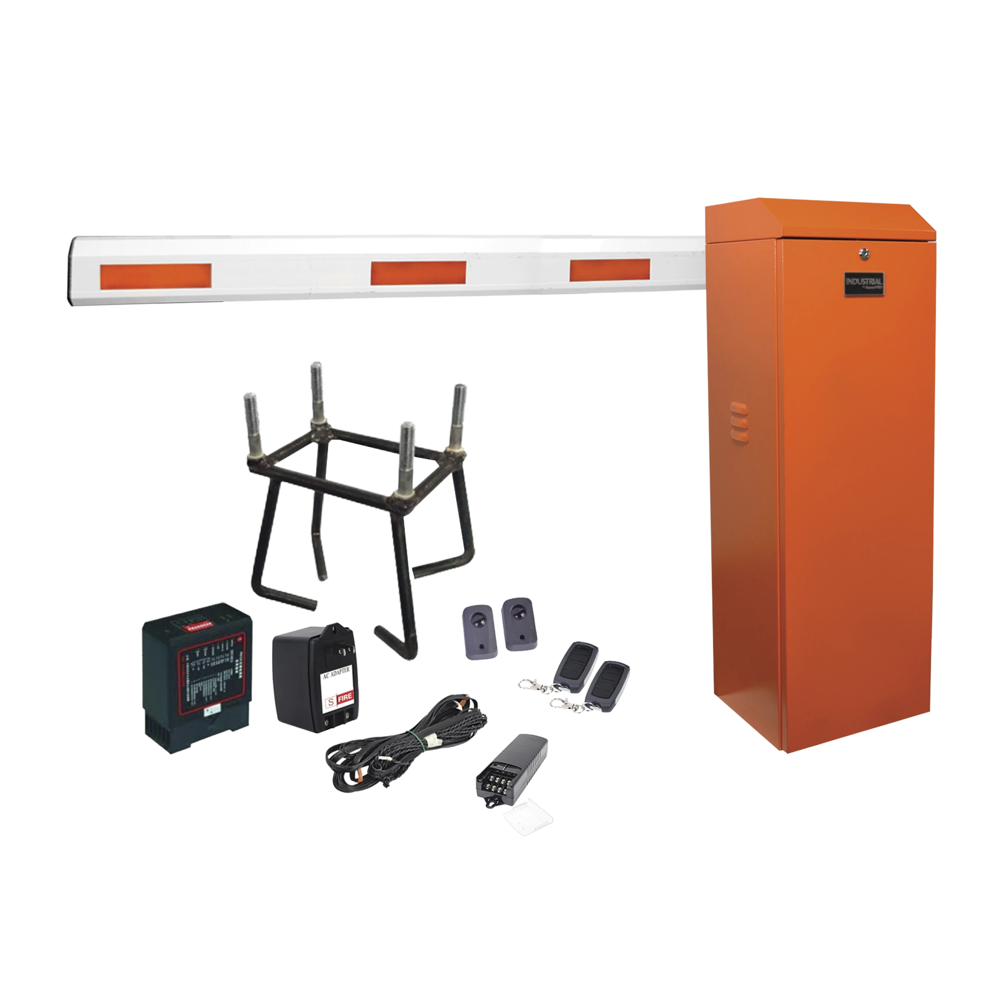 KIT COMPLETO BARRERA IZQUIERDA XBF NARANJA / 3M / INCLUYE SENSOR DE MASA, TRANSFORMADOR, LAZO, ANCLA, FOTOCELDAS Y 2 CONTROLES INALÁMBRICOS-Acceso Vehicular-ACCESSPRO-Bsai Seguridad & Controles