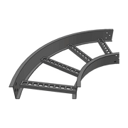 CURVA HORIZONTAL DE ALUMINIO DE 90° PERFIL Z / PERALTE 3 1/4" / ANCHO 6" / RADIO 8" / INCLUYE TORNILLERÍA-Charola-CHAROFIL-Bsai Seguridad & Controles