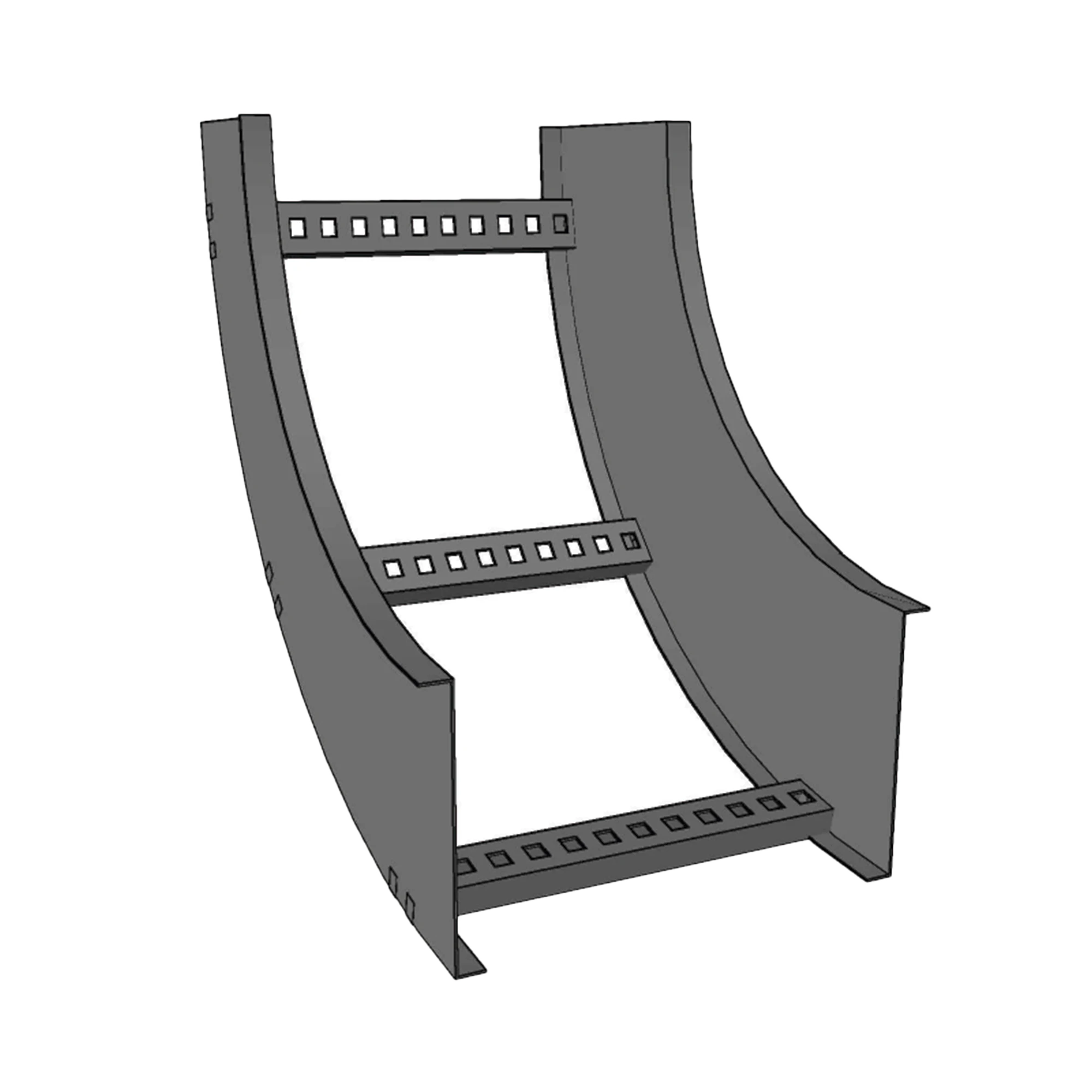 CURVA VERTICAL INTERIOR DE ALUMINIO DE 90° PERFIL Z / PERALTE 3 1/4" / ANCHO 9" / RADIO 8" / INCLUYE TORNILLERÍA-Charola-CHAROFIL-Bsai Seguridad & Controles