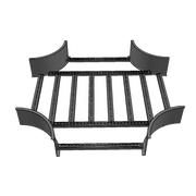 DERIVACIÓN "X" HORIZONTAL DE ALUMINIO PERFIL Z / PERALTE 3 1/4" / ANCHO 12"/ RADIO 8" / INCLUYE TORNILLERÍA-Charola-CHAROFIL-Bsai Seguridad & Controles