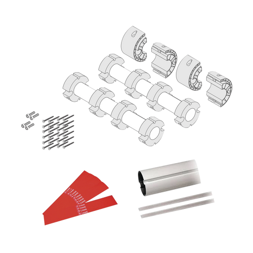 KIT DE MÁSTIL PARA BARRERAS GARD8 / INCLUYE 2 SECCIONES TUBULARES DE 4M / INCLUYE TIRAS REFLEJANTES / INCLUYE UNIÓN CENTRAL-Acceso Vehicular-CAME-GARD8-ARM-Bsai Seguridad & Controles