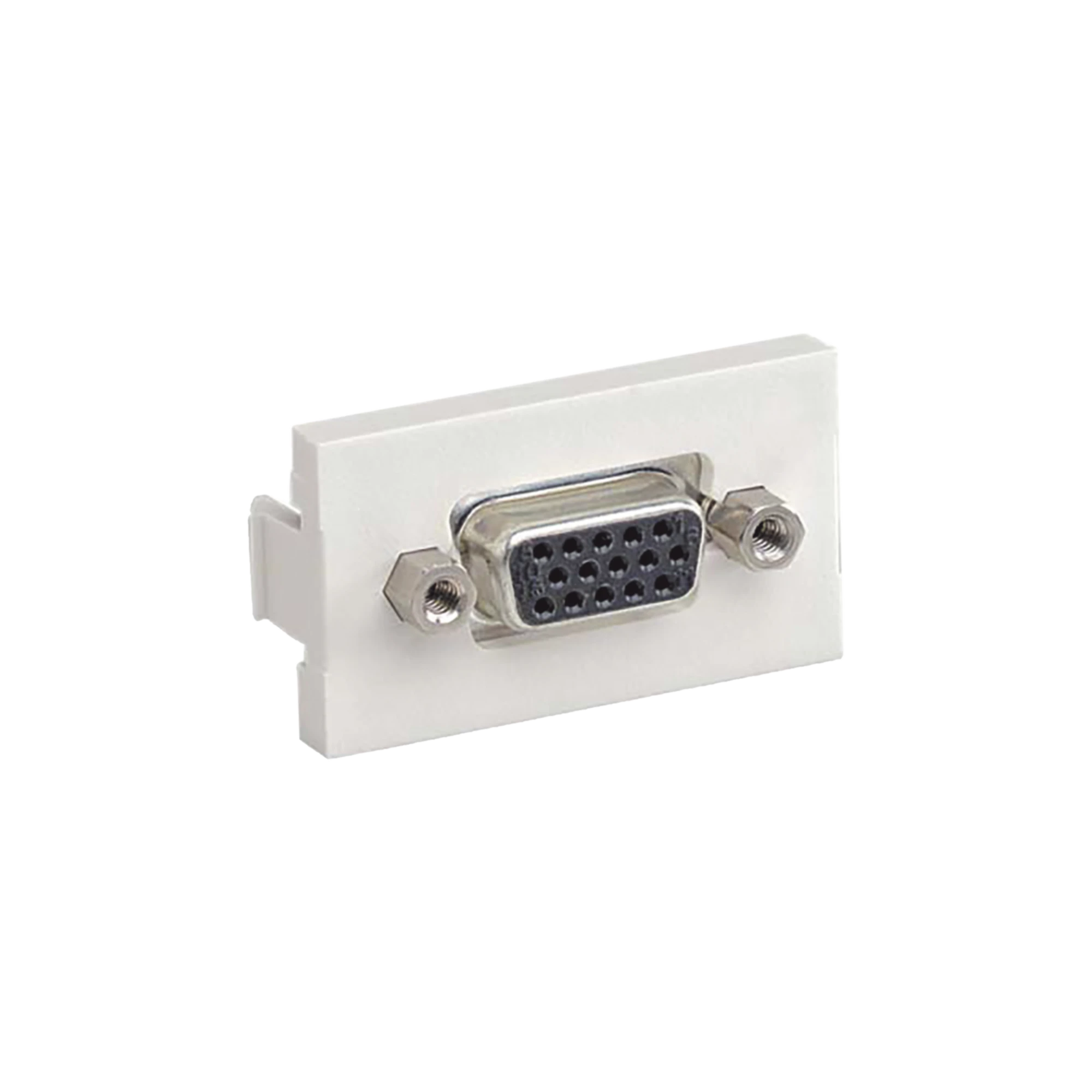 INSERTO PLANO DE 1/3, CON ACOPLADOR VGA HEMBRA-HEMBRA DE 15 PINES, COLOR BLANCO MATE-Cableado de Cobre-PANDUIT-CHD15HDCIWY-Bsai Seguridad & Controles