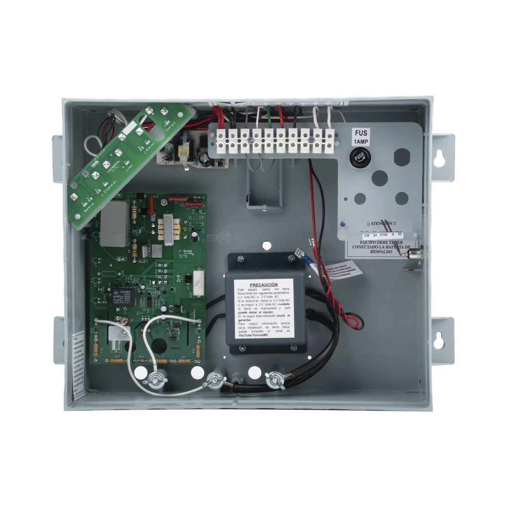 ENERGIZADOR DE 12,000VOLTS-1.2JOULES/700 MTS DE PROTECCIÓN PARA 5 LINEAS/ACTIVADO POR ATENUACIÓN DE VOLTAJE,CORTE DE LÍNEA O ATERRIZAMIENTO DE LA LÍNEA/INTEGRACIÓN A PANEL DE ALARMA-Cercas Eléctricas-YONUSA-Bsai Seguridad & Controles