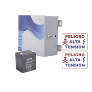 KIT DE ENERGIZADOR DE 12,000VOLTS-.9JOULES/2500 MTS LINEALES DE PROTECCION/ACTIVADO POR ATENUACIÓN DE VOLTAJE,CORTE DE LÍNEA O ATERRIZAMIENTO DE LA LÍNEA/INTEGRACIÓN A PANEL DE ALARMA.-Cercas Eléctricas-YONUSA-Bsai Seguridad & Controles