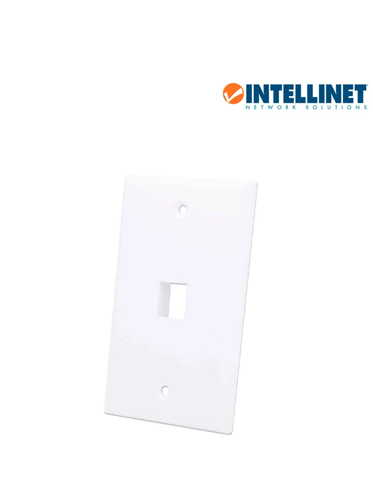 INTELLINET 163286 - TAPA (FACEPLATE) / 1 PERFORACION / BLANCO-Faceplate Y Cajas Universales-INTELLINET-Bsai Seguridad & Controles